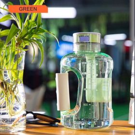 Fashion Simple Large Capacity Portable Bottle Cup (Option: Light Green-1500ML)